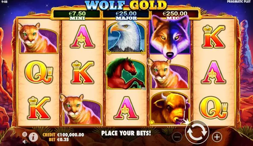 Wolf Gold game art